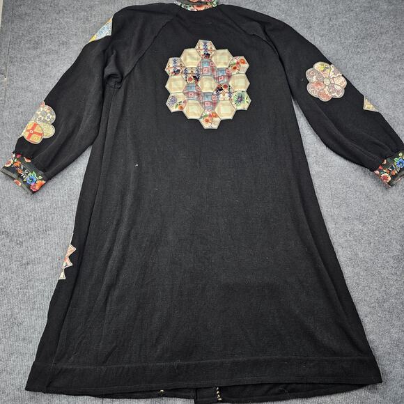 Johnny Was Coat Womens Large Glinda Boho Patchwork Applique Embroidered Duster - Picture 7 of 7